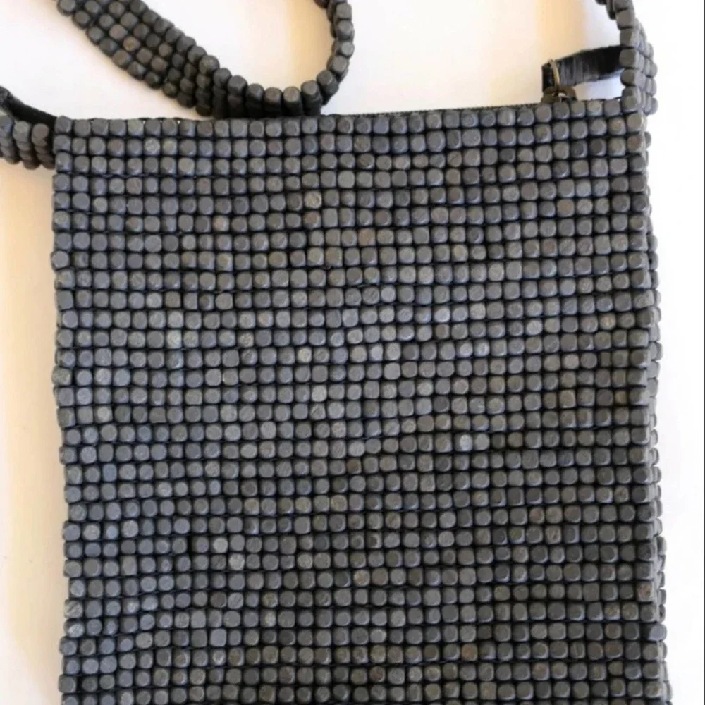 SUPER NICE Sigrid Olsen Wooden Bead Flat Purse UNUSED‎